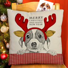 Christmas Limited Offer Custom Pet Face Photo Throw Pillow - Cute Dog