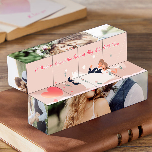 Custom Rubic's Cube Infinity Photo Cube Home Decoration To My Wife