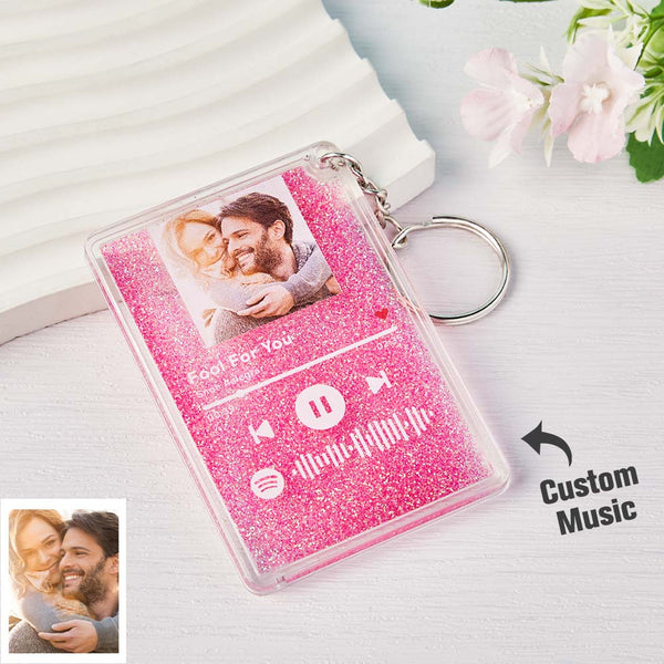 Scannable Spotify Code Quicksand Plaque Keychain Lamp Music and Photo Acrylic Gifts for Her