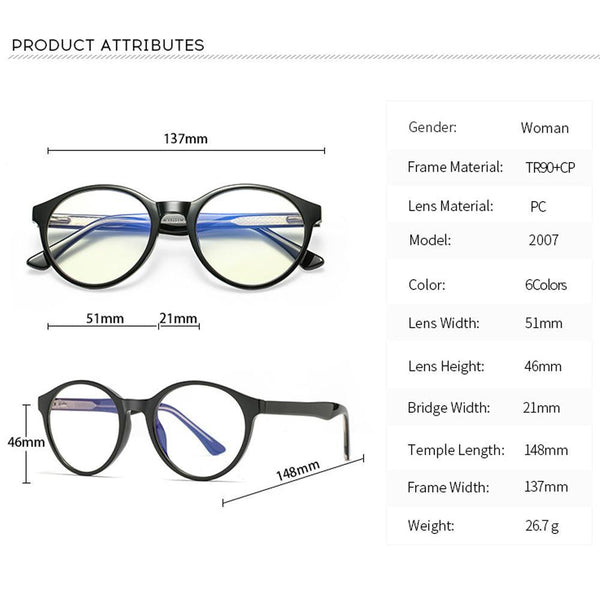 Foresee - Fashion Blue Light Blocking Computer Reading Gaming Glasses - Transparent Light Blue