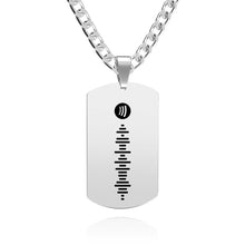 Personalized Music Spotify Code Photo Necklace Stainless Steel Pendant Custom Laser Engrave