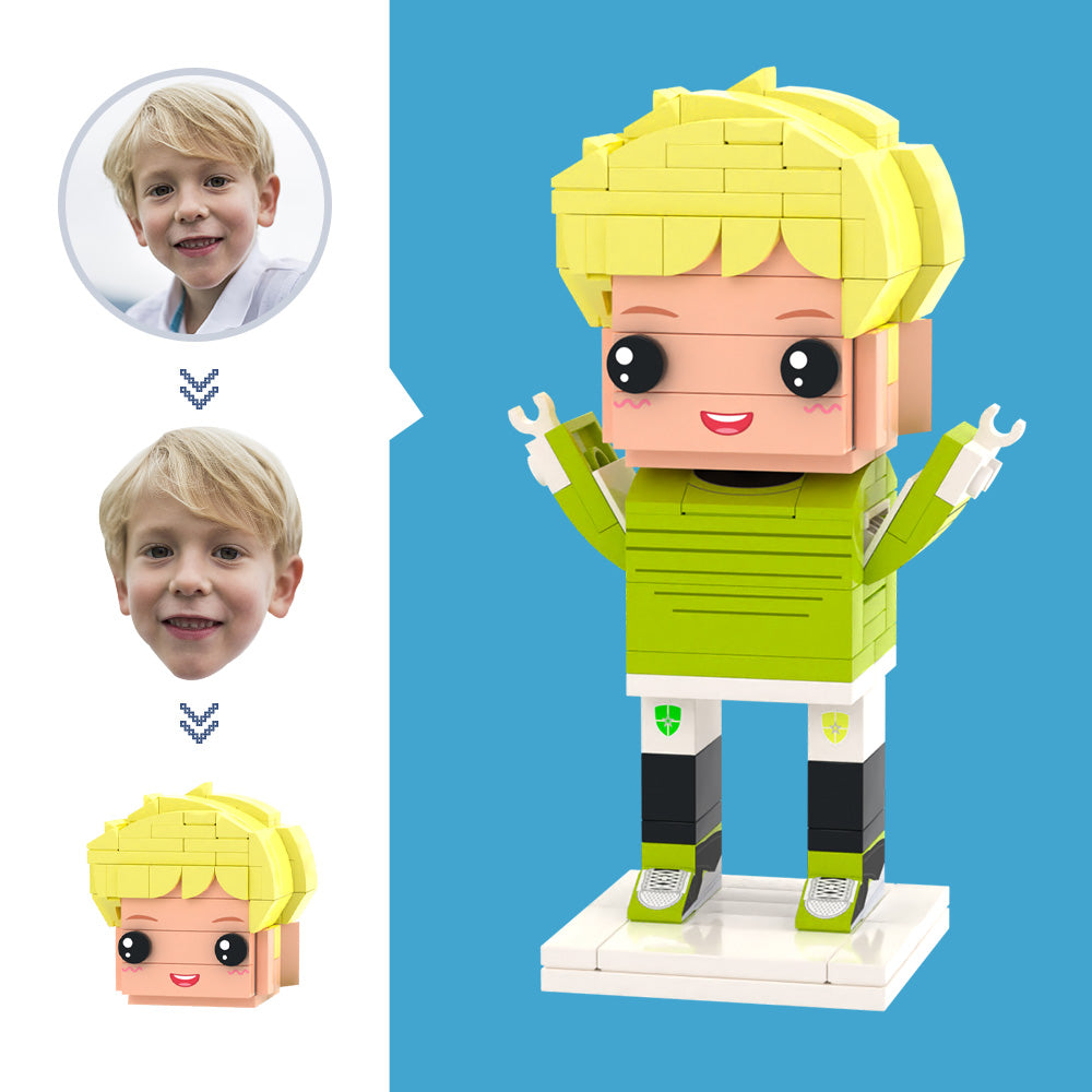 Customized Head Soccer Junior Figures Small Particle Block Toy Customizable Brick Art Gifts
