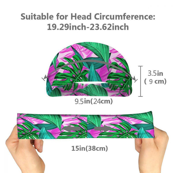 Sports Sweatband Unisex Design Sweat Wicking Fabric Fits All Head Sizes Workout Sweatbands for Running, Cross Training, Yoga and Bike Helmet - Forest