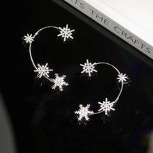 Snowflake Earrings Without Pierced Ear Bone Clip Female Niche Design Sense Diamond All-Match Earrings
