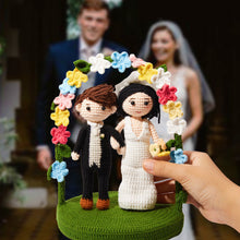 Wedding Couple Custom Crochet Doll Personalized Gifts Handmade Mini Look alike Dolls
