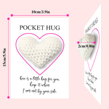 Custom Text Card with Pocket Hug Crochet Heart Multicolor