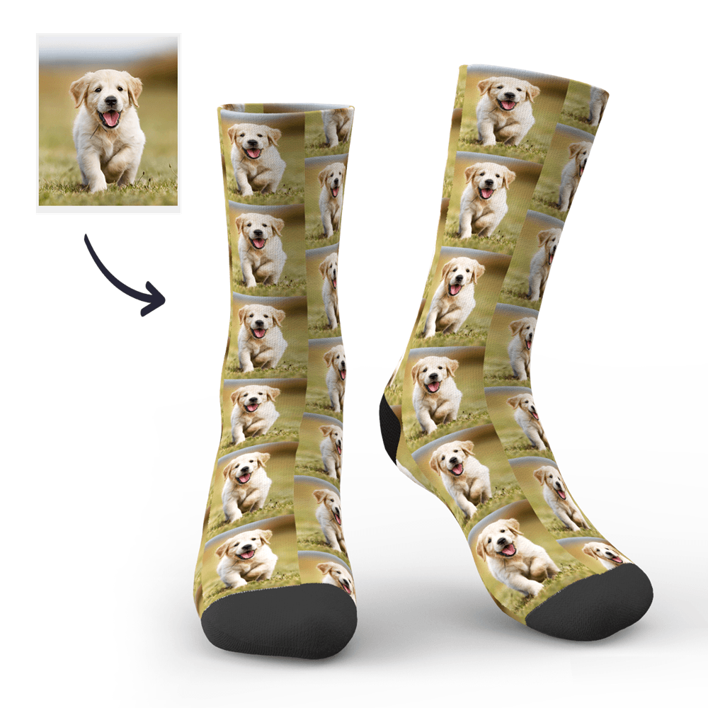 Custom My Cute Dog Face sock