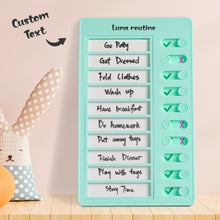 Custom Name Magnetic Dry-erase Daily Routine Chart Gifts for Children Green