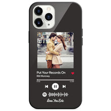 Custom Spotify Code Music iphone Case With Text Christmas Gift - Black