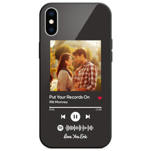 Custom Spotify Code Music iphone Case With Text Christmas Gift - Black
