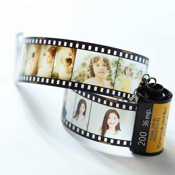 Custom Film Roll Keychain Customizable Gifts Camera Roll Father's Day Gift