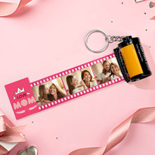 Custom Multiple Photos Film Roll Keychain Heartwarming Camera Keychain Gift For Mom - SantaSocks