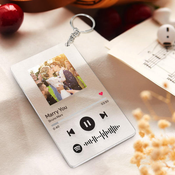 Anniversary Gifts Spotify Glass Art Custom Photo Scannable Music Plaque Best Christmas Gift