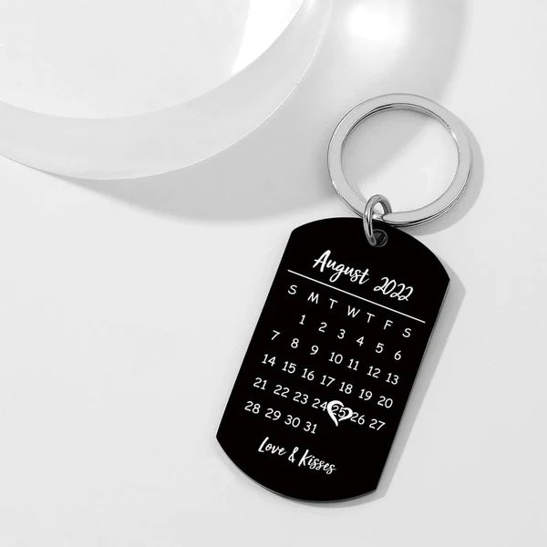 Custom Photo Keychain With Words Photo And Date Perfect Gift For Couple