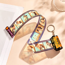 Personalized Photo and Name Film Roll Keychain Custom Camera Keychain Film Gifts for Lover - SantaSocks