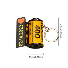 Custom Photo and Name Film Roll Keychain Personalized Camera Keychain Film Gifts for Lover - SantaSocks