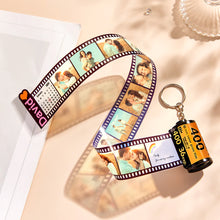 Custom Photo and Name Film Roll Keychain Personalized Camera Keychain Film Gifts for Lover - SantaSocks