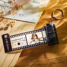 Custom Photo Film Roll Keychain Scannable Spotify Code Creative Couple Gifts