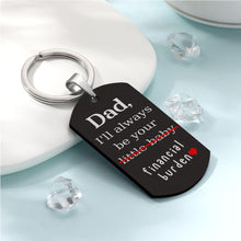 Dad,I'll Always Be Your Little Baby And Financial Burden Custom Photo Keychain For Father's Day Gift
