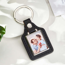 Custom Leather Photo Keychain Drive Safe Keychain Gift for Dad Anniversary Birthday Gift Father's Day Gift