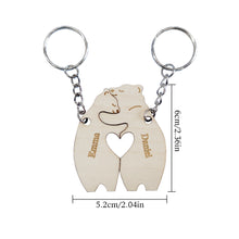 Personalized Couple Matching Keychain Custom Matching Hug Bears Keychain Valentine's Day Gifts for Lover - SantaSocks