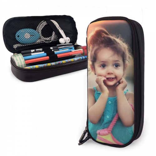 Back To School Gifts Personalized Leather Photo Pencil Case