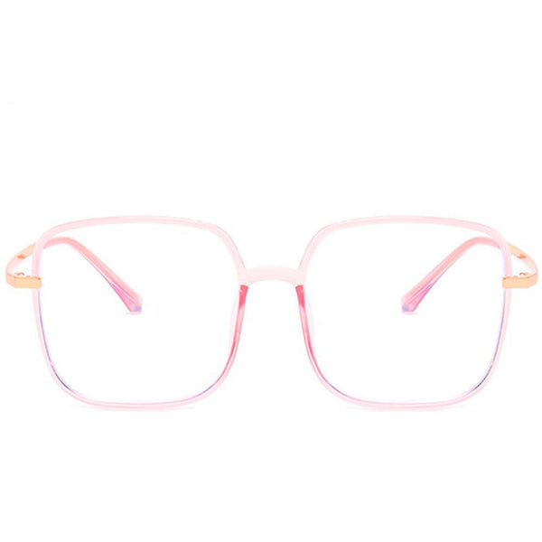Star - Fashion Blue Light Blocking Computer Reading Gaming Glasses - Transparent Pink