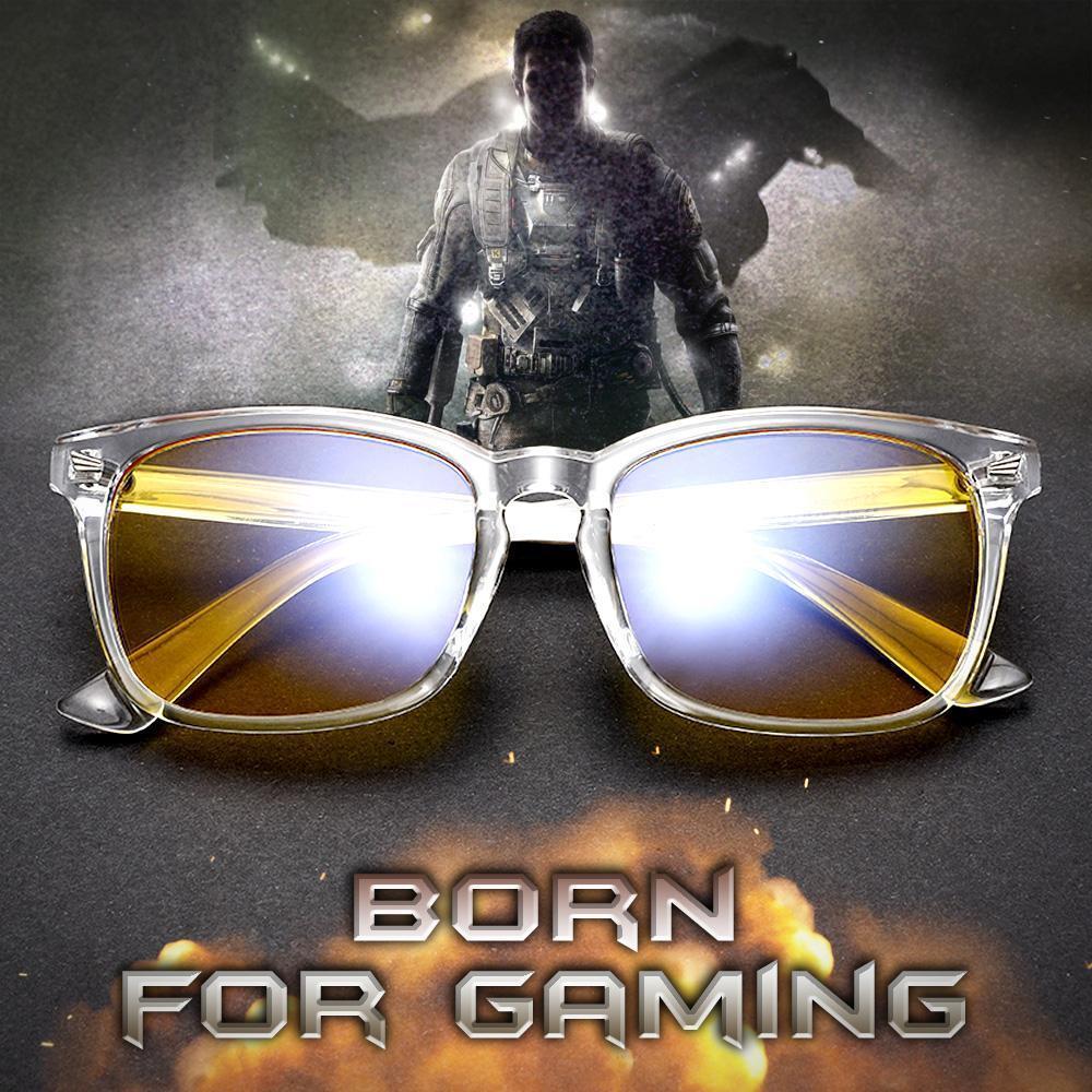 SIERRA - Adults Professional Gaming Glasses Blue Light Blocking Glasses - Clear Crystal