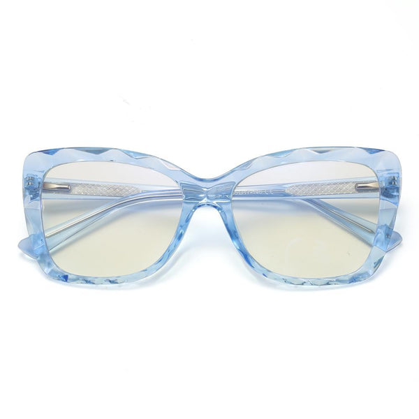 Hope - Fashion Blue Light Blocking Computer Reading Gaming Glasses - Transparent Light Blue