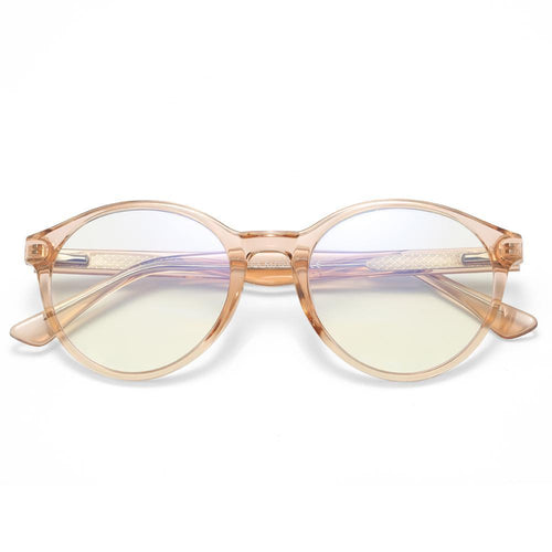 Foresee - Fashion Blue Light Blocking Computer Reading Gaming Glasses - Transparent Tea