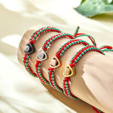 Custom Projection Photo Bracelet Weave Heart-shaped Commemorate Gifts - SantaSocks