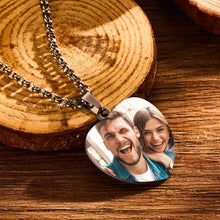 Personalized Music Spotify Scan Code Gifts Heart Photo Necklace Stainless Steel Pendant