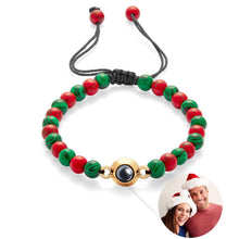 Custom Projection Bracelet Bead Couple Christmas Gift - SantaSocks