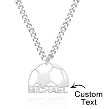 Custom Engraved Football Name Necklace Special Gift for Him - 