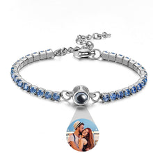 Custom Photo Projection Bracelet Tennis Bracelet Fashionable All Diamonds Bracelet Gifts For Her - SantaSocks