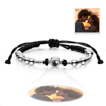 Personalized Photo Projection Adjustable Bracelet Simple Bead Bracelet Morse Code I Love You Gifts For Her - SantaSocks