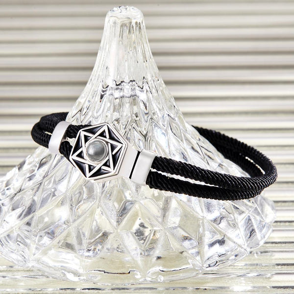 Custom Projection Bracelet Hexagram Couple Gifts - SantaSocks
