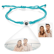 Personalized Photo Projection Couple Bracelet Braided Rope Bracelet Best Gift For Anniversary and Couple - SantaSocks
