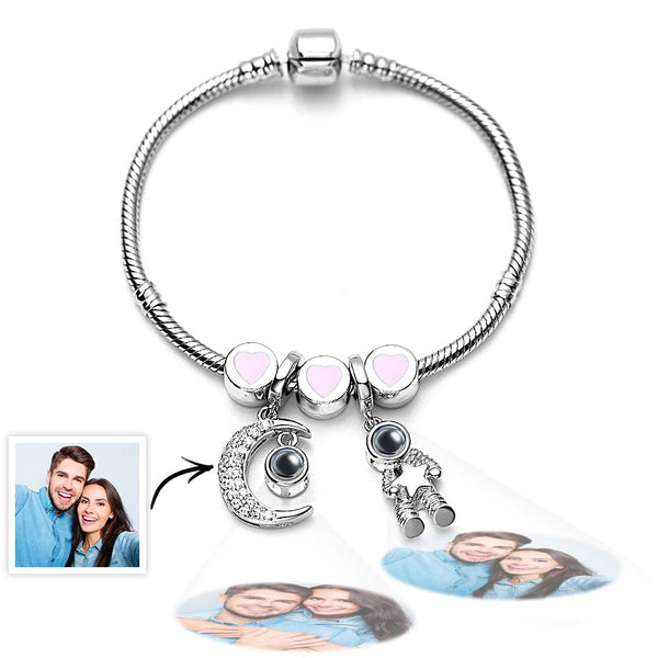 Personalized Picture Projection Bracelet with Mini Ornaments Creative Gift for Favourite Person - SantaSocks