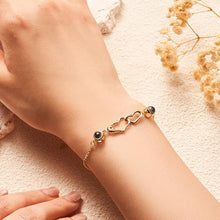 Two Heart Projection Bracelet Personalized Picture Inside Bracelet Keepsake Jewelry Trendy Best Friend Gift - SantaSocks