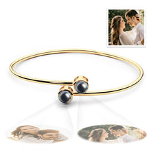 Custom Two Photos Projection Bracelet Personalized Picture Inside Bracelet Keepsake Jewelry - SantaSocks