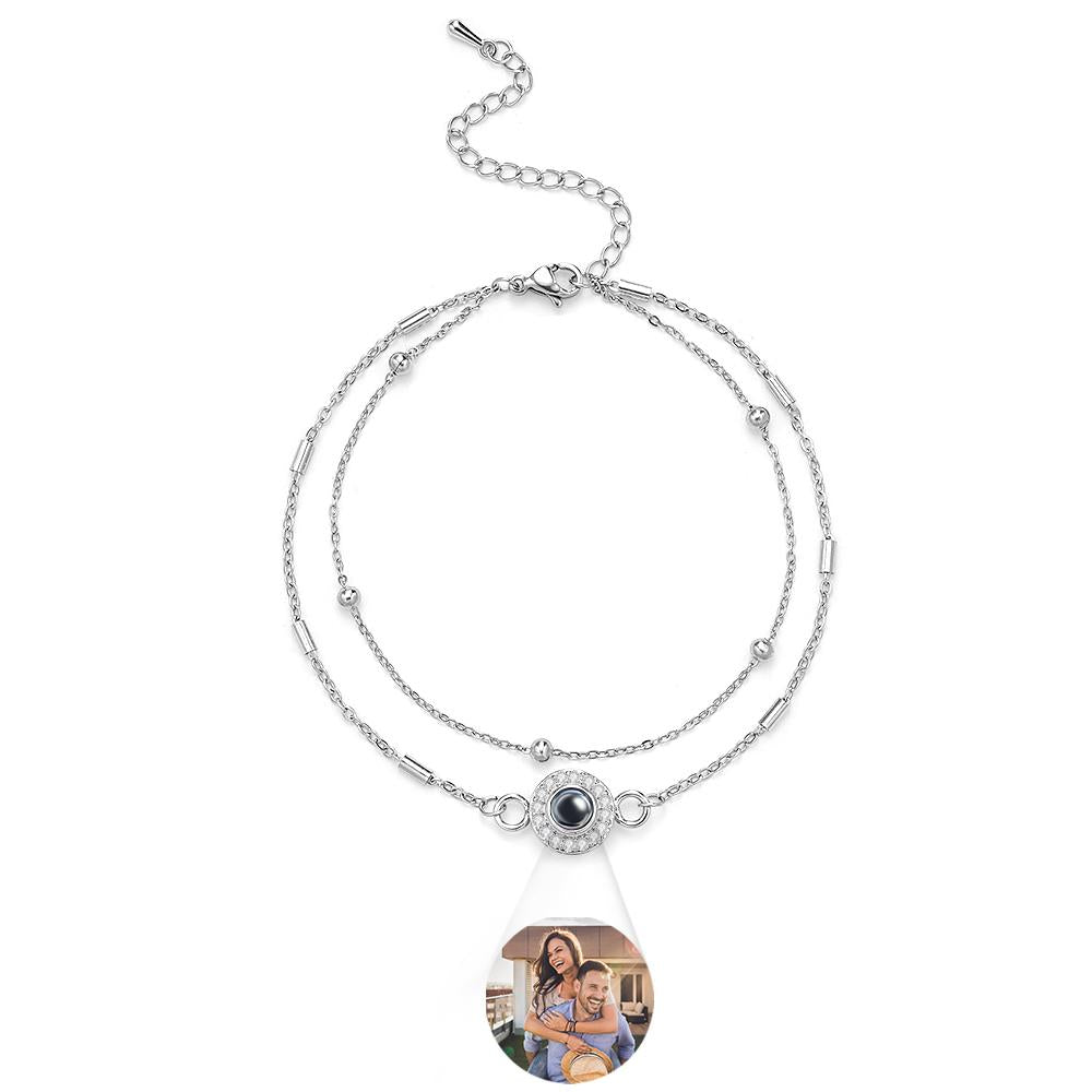 Custom Projection Bracelet Double Layer Diamond Grace Gift - SantaSocks