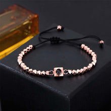 Custom Square Projection Bracelet Special Shaped Beads Gift for Him - SantaSocks