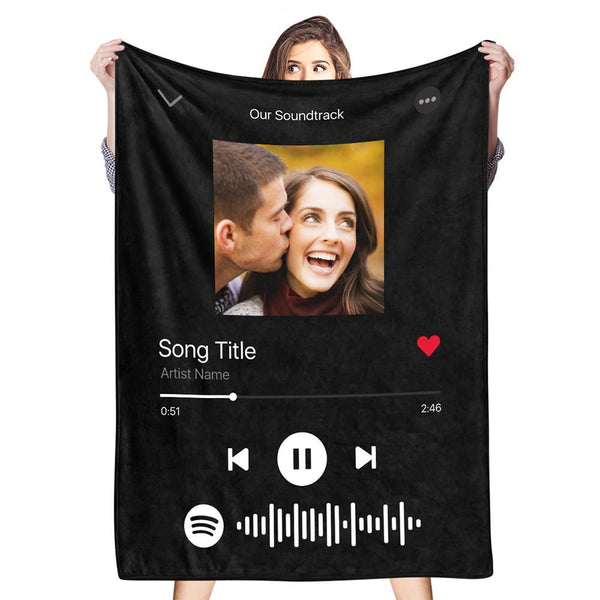 Spotify Code Custom Music Song Blanket