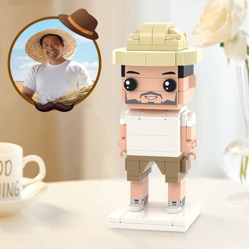 Surprise Gifts for Dad Custom 1 Person Brick Figure Custom Brick Figures Small Particle Block Toy