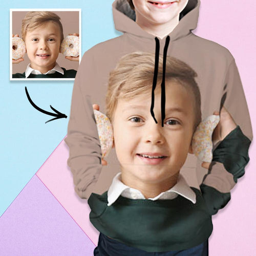 Custom Fashion 3D Digital Print Hoodie Regular Fitted Long Sleeve Sweatshirt for Kids