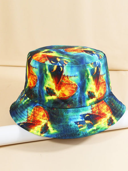 Fun Hat Print Halloween Creative Fisherman Hat Gift
