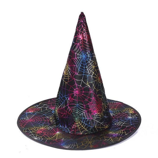 Halloween Wizard Hat Ghost Festival Dress Up Gift - Spider Web