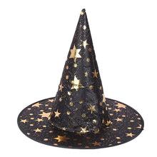 Halloween Wizard Hat Ghost Festival Dress Up Gift Golden Five-Pointed Star
