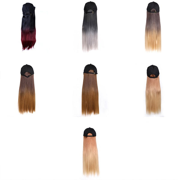 Hooded Wig Multicolor Gradient Creative Gift